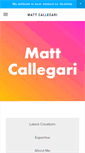 Mobile Screenshot of mattcallegari.com