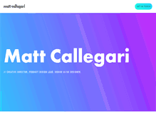 Tablet Screenshot of mattcallegari.com